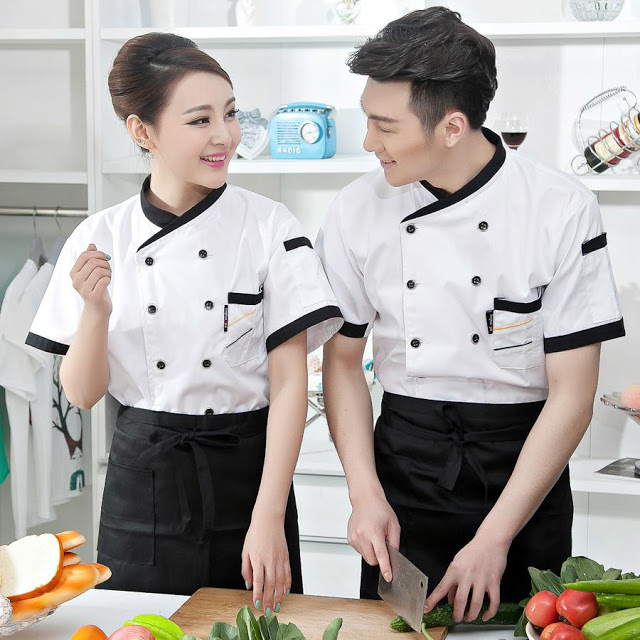 May đồng phục bếp